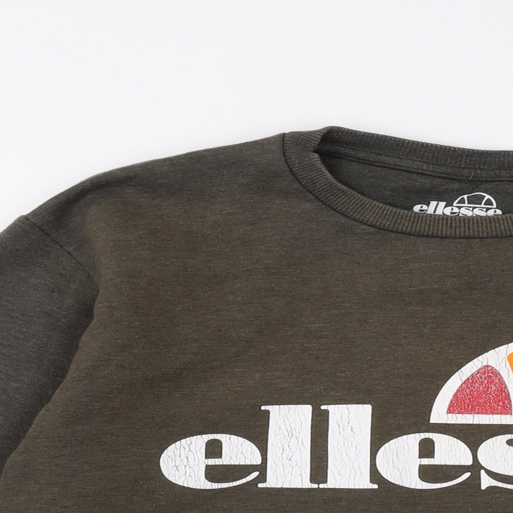 ellesse Mens Green Cotton Pullover Sweatshirt Size M