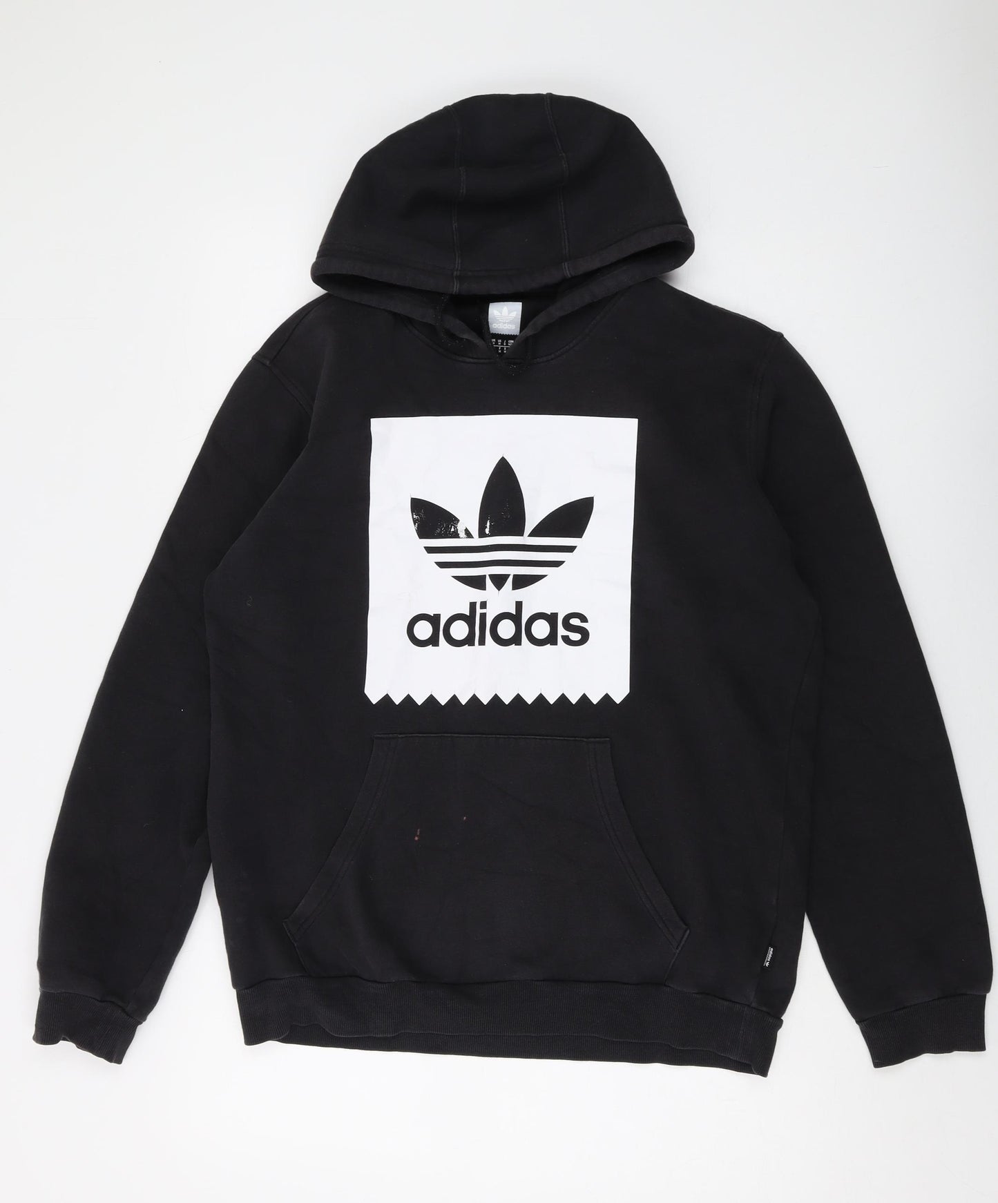 adidas Mens Black Cotton Pullover Hoodie Size M