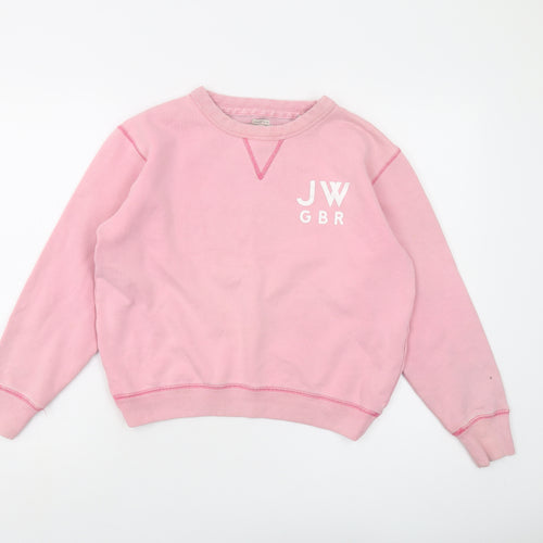 Jack Wills Womens Pink Cotton Pullover Sweatshirt Size 8 Pullover