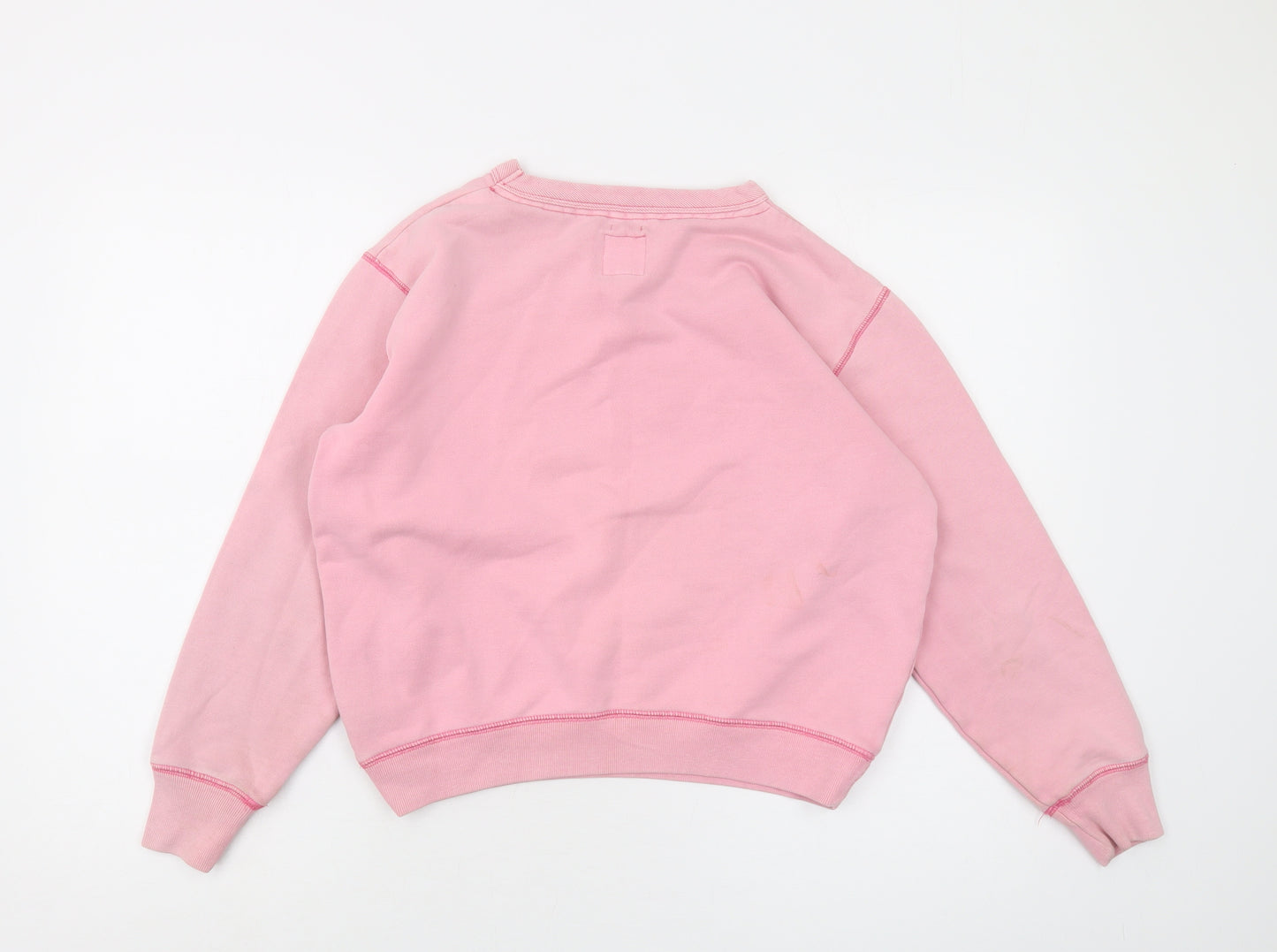 Jack Wills Womens Pink Cotton Pullover Sweatshirt Size 8 Pullover