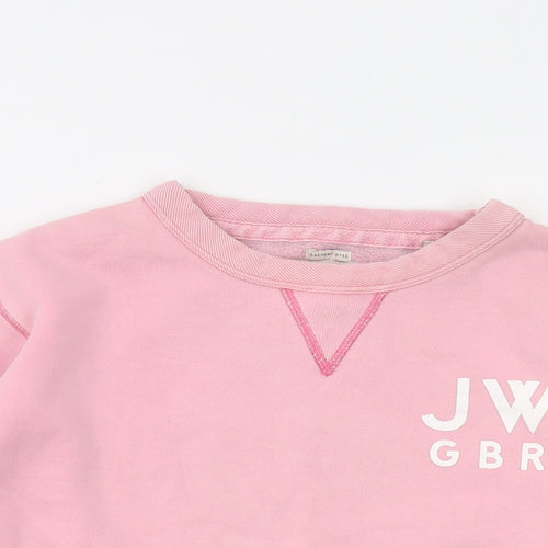 Jack Wills Womens Pink Cotton Pullover Sweatshirt Size 8 Pullover