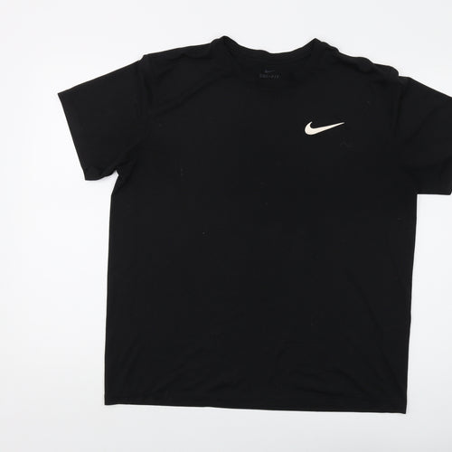 Nike Mens Black Polyester T-Shirt Size XL Crew Neck