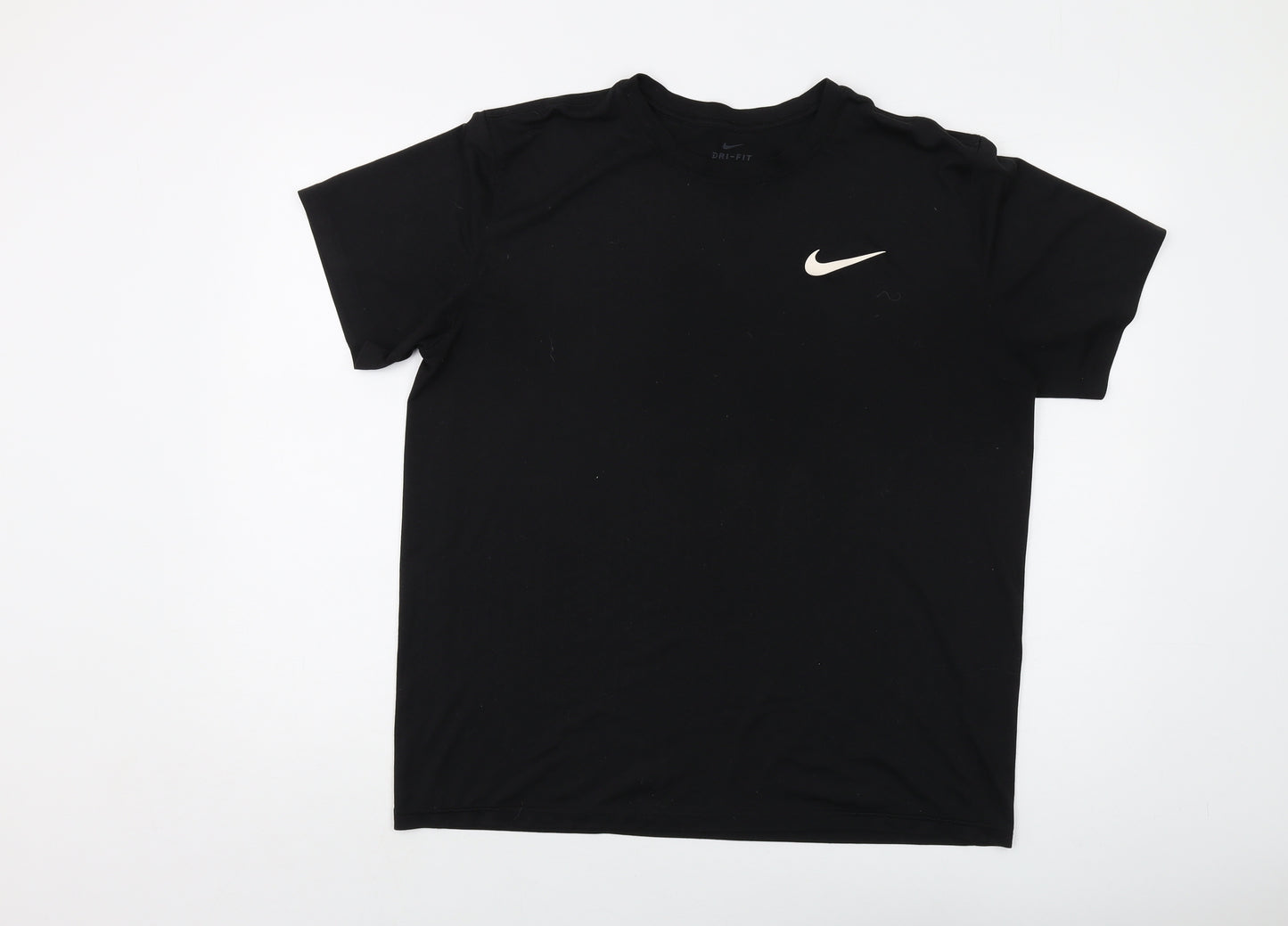 Nike Mens Black Polyester T-Shirt Size XL Crew Neck