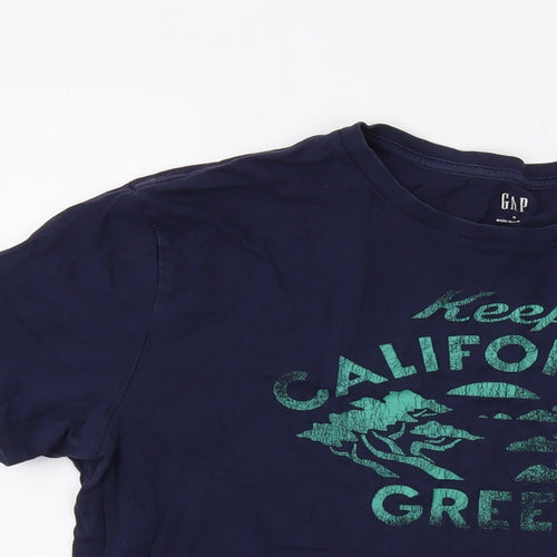 Gap Mens Blue Cotton T-Shirt Size M Crew Neck - California