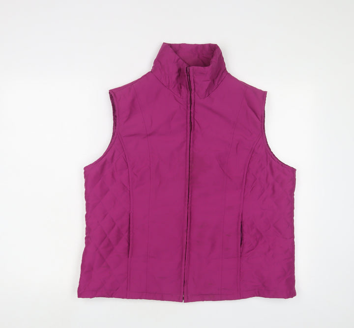 EWM Womens Pink Gilet Jacket Size 14 Zip