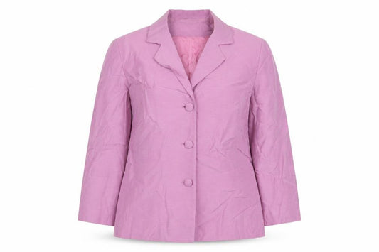 Front view of Principles women’s purple jacket blazer, size UK 8, button