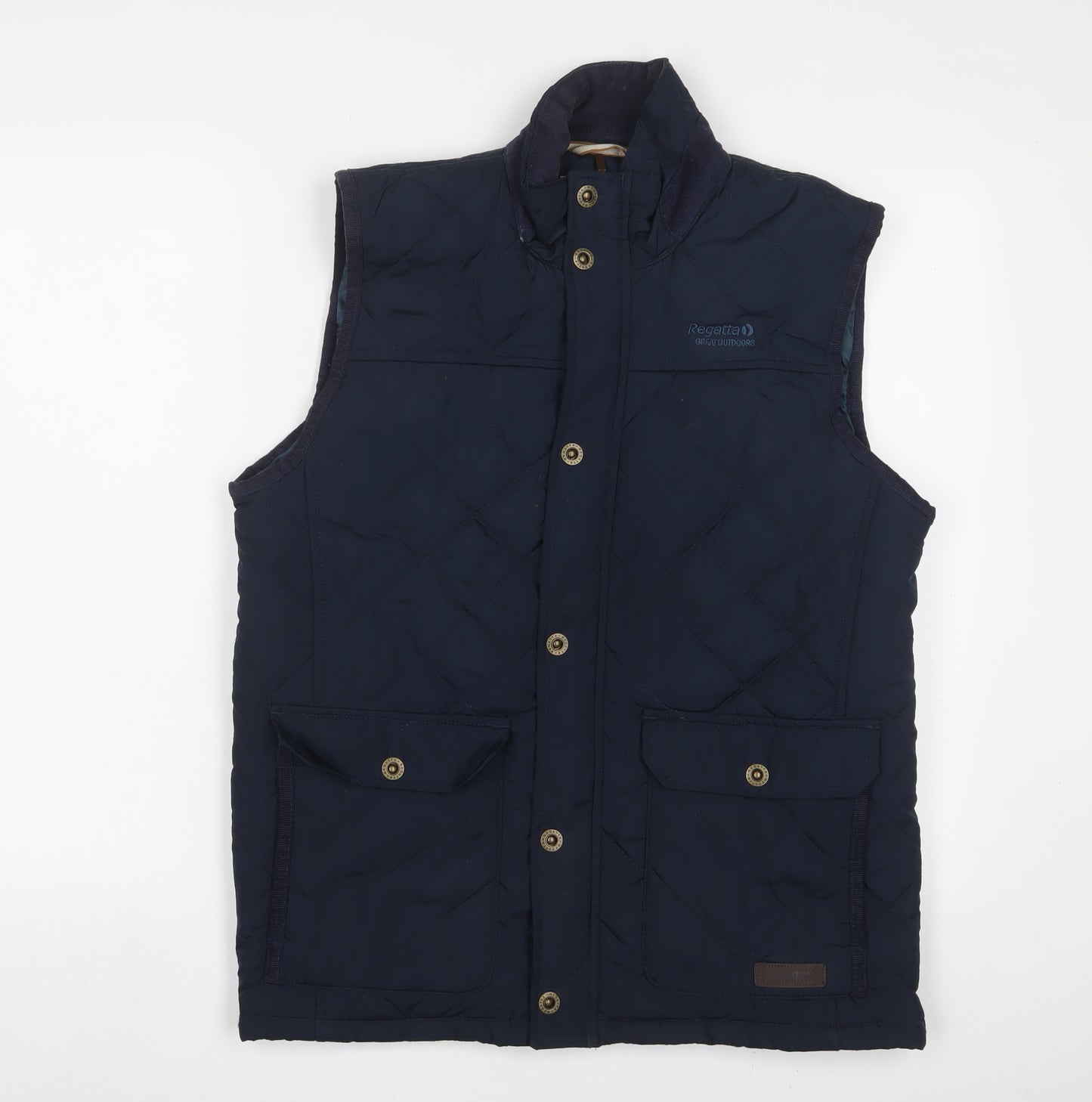 Regatta Mens Blue Gilet Jacket Size M Zip - Logo, Embroidered