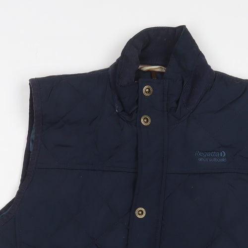 Regatta Mens Blue Gilet Jacket Size M Zip - Logo, Embroidered