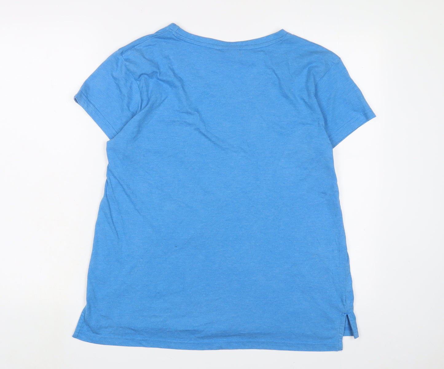 Manchester City FC Womens Blue Cotton Basic T-Shirt Size 14 Boat Neck