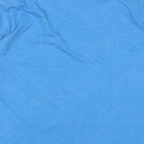 Manchester City FC Womens Blue Cotton Basic T-Shirt Size 14 Boat Neck