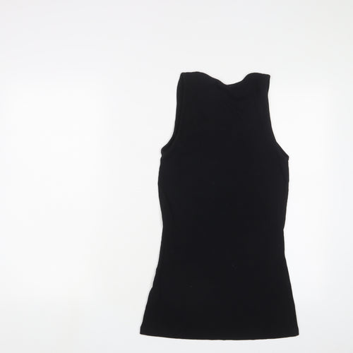 Sweaty Betty Womens Black Cotton Basic Tank Size M Scoop Neck