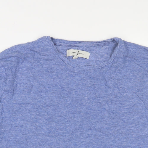 Jasper Conran Mens Blue Cotton T-Shirt Size L Crew Neck