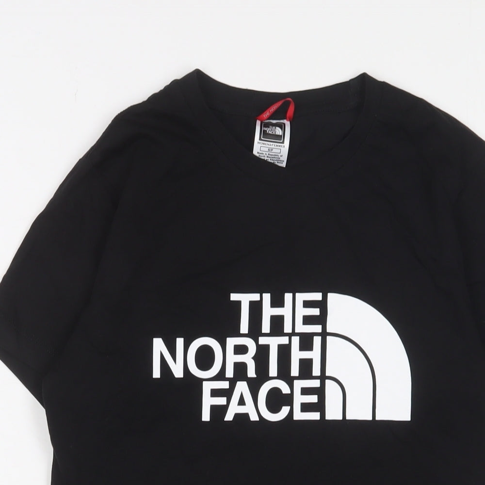 The North Face Womens Black Cotton Basic T-Shirt Size S Crew Neck