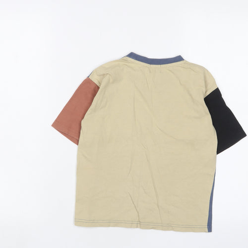 CAMP7 Boys Multicoloured Cotton Basic T-Shirt Size 7 Years Crew Neck Pullover - Logo, Embroidered