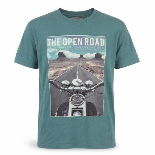 SandStone Mens Blue Cotton T-Shirt Size M Crew Neck