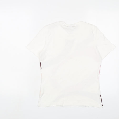 Mexx Womens White Cotton Basic T-Shirt Size M Crew Neck