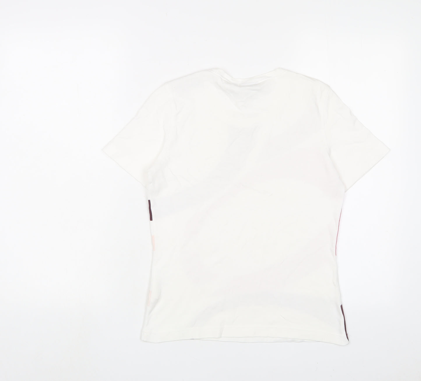 Mexx Womens White Cotton Basic T-Shirt Size M Crew Neck