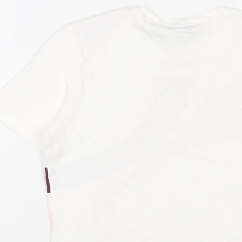 Mexx Womens White Cotton Basic T-Shirt Size M Crew Neck