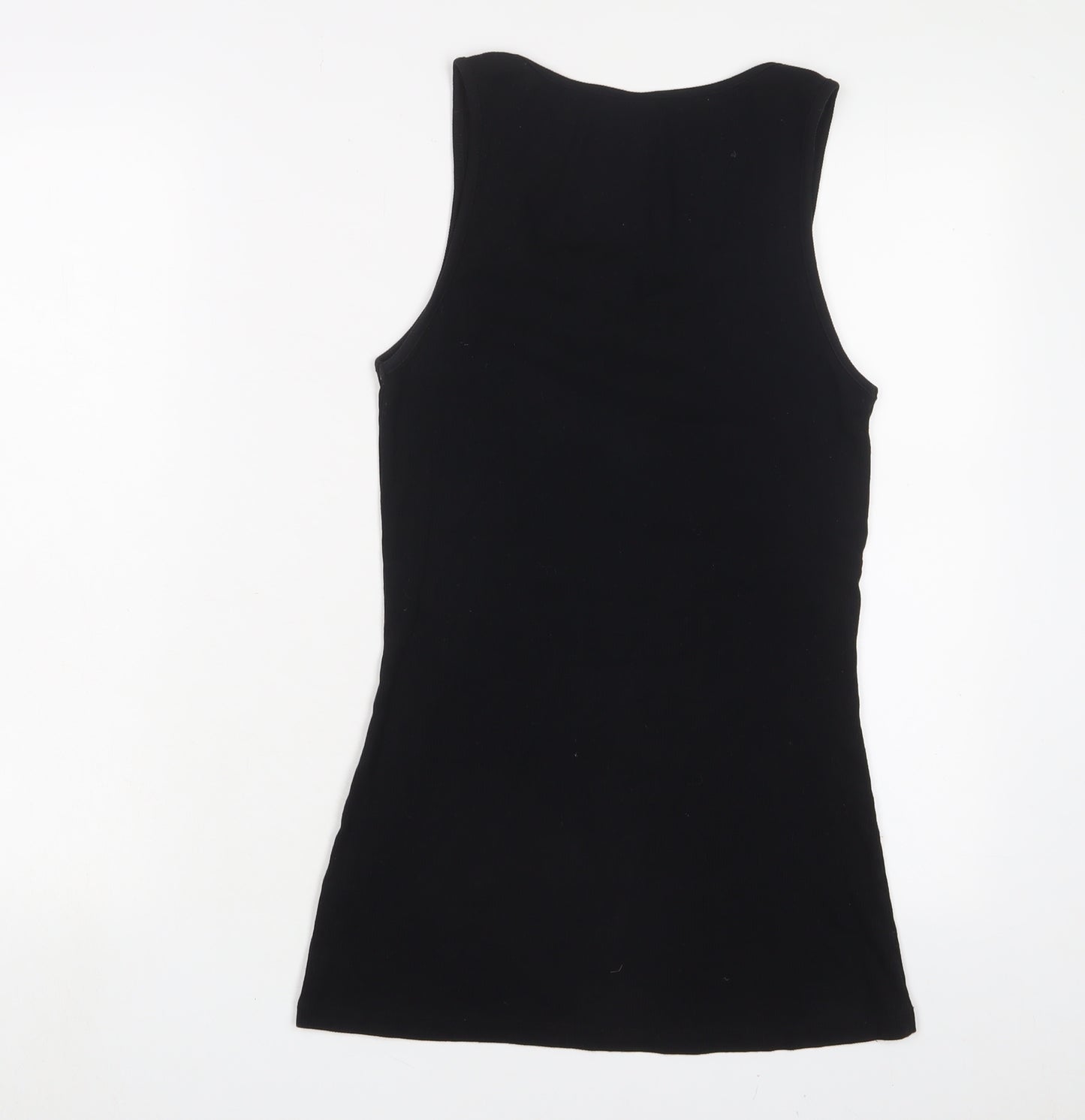 Sweaty Betty Womens Black Cotton Basic Tank Size M Scoop Neck