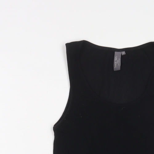 Sweaty Betty Womens Black Cotton Basic Tank Size M Scoop Neck