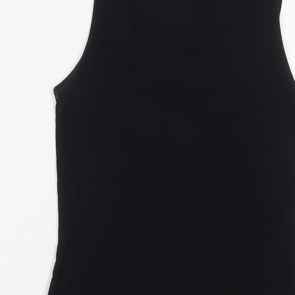 Sweaty Betty Womens Black Cotton Basic Tank Size M Scoop Neck