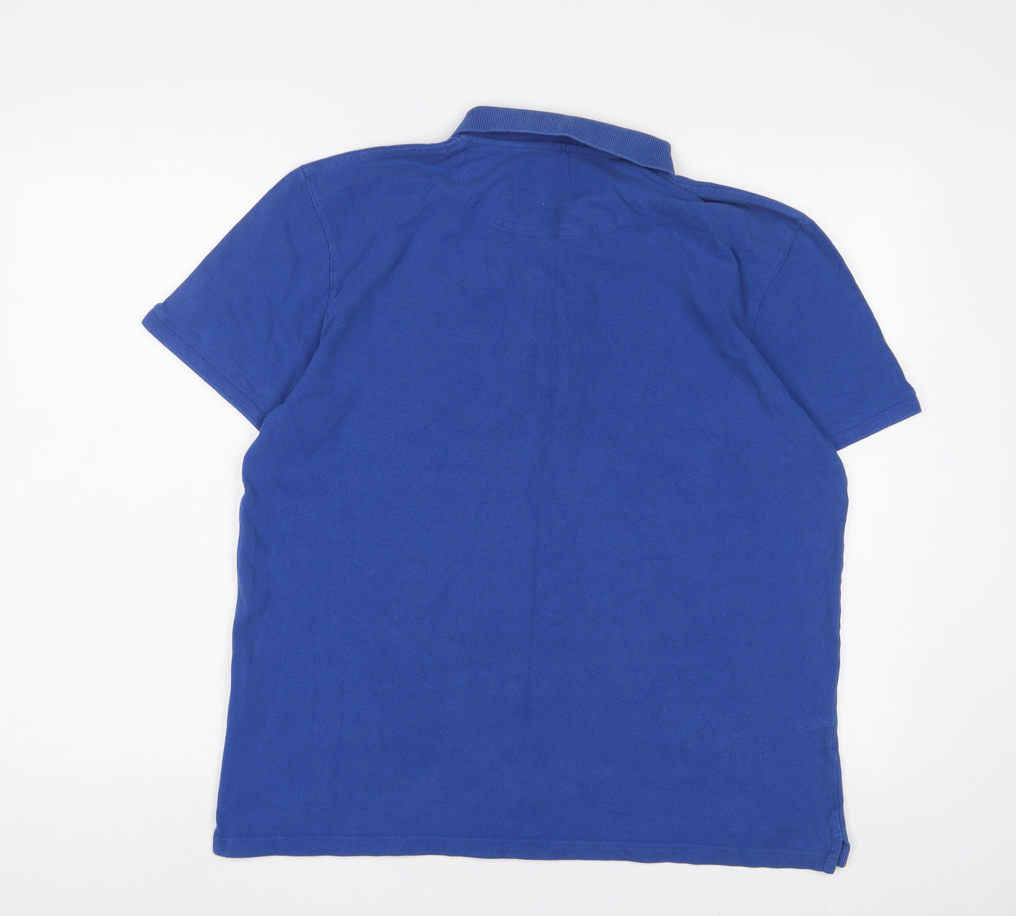 Lyle & Scott Mens Blue Cotton Polo Size XL Collared Button - Logo, Embroidered