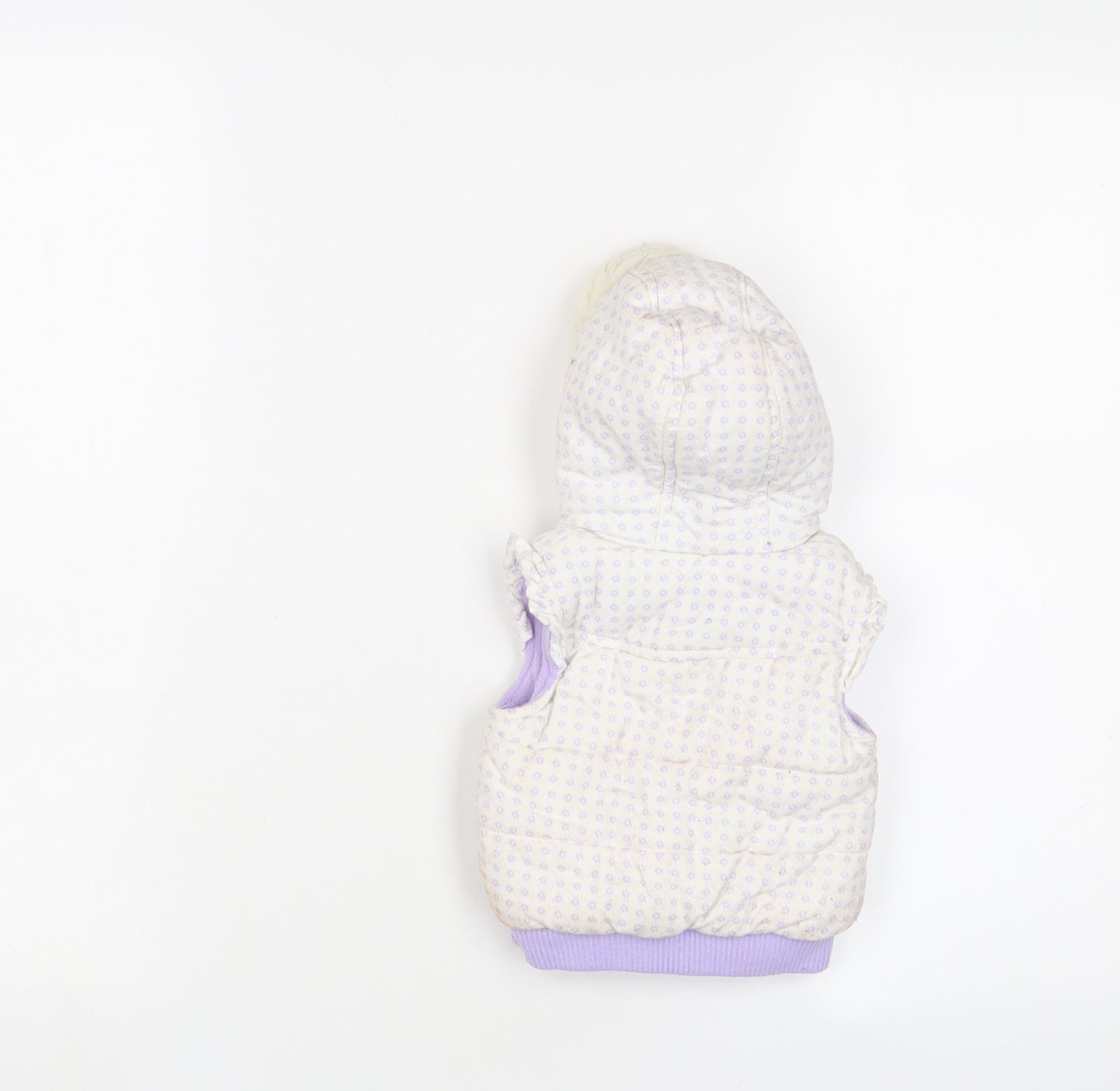 Disney Girls White Geometric Gilet Jacket Size 0-3 Months Zip - The Aristocats