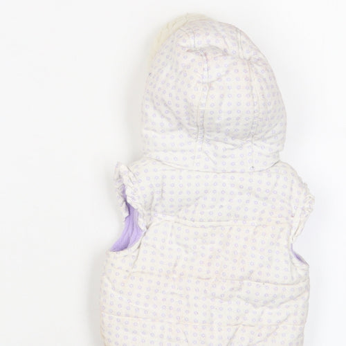 Disney Girls White Geometric Gilet Jacket Size 0-3 Months Zip - The Aristocats