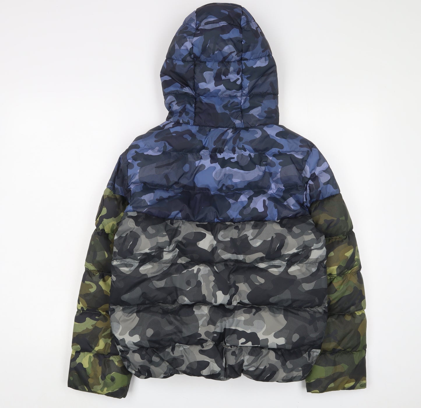 Nike Boys Multicoloured Camouflage Parka Coat Size 13 Years Zip - Logo