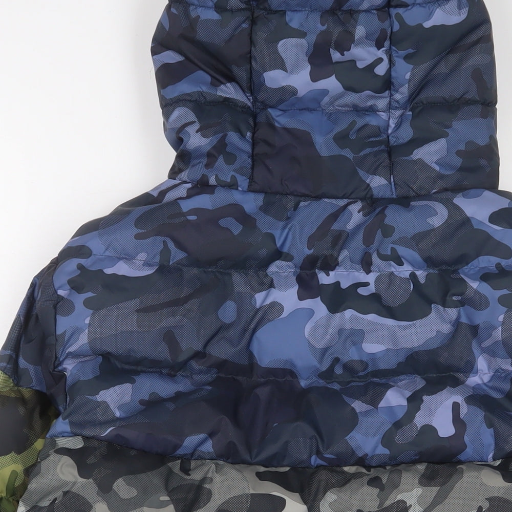 Nike Boys Multicoloured Camouflage Parka Coat Size 13 Years Zip - Logo