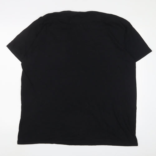 ABSOLUTE CULT Mens Black Cotton T-Shirt Size 2XL Crew Neck