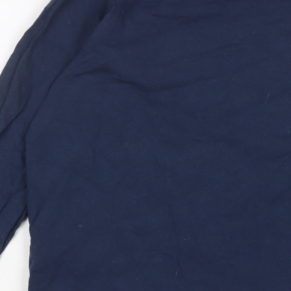 Fat Face Girls Blue Cotton Basic T-Shirt Size 12-13 Years Crew Neck Pullover - Sequins