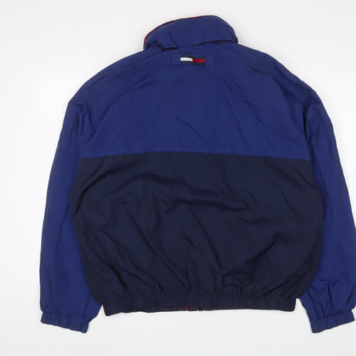 Tommy Hilfiger Mens Blue Jacket Size M Zip - Logo, Embroidered