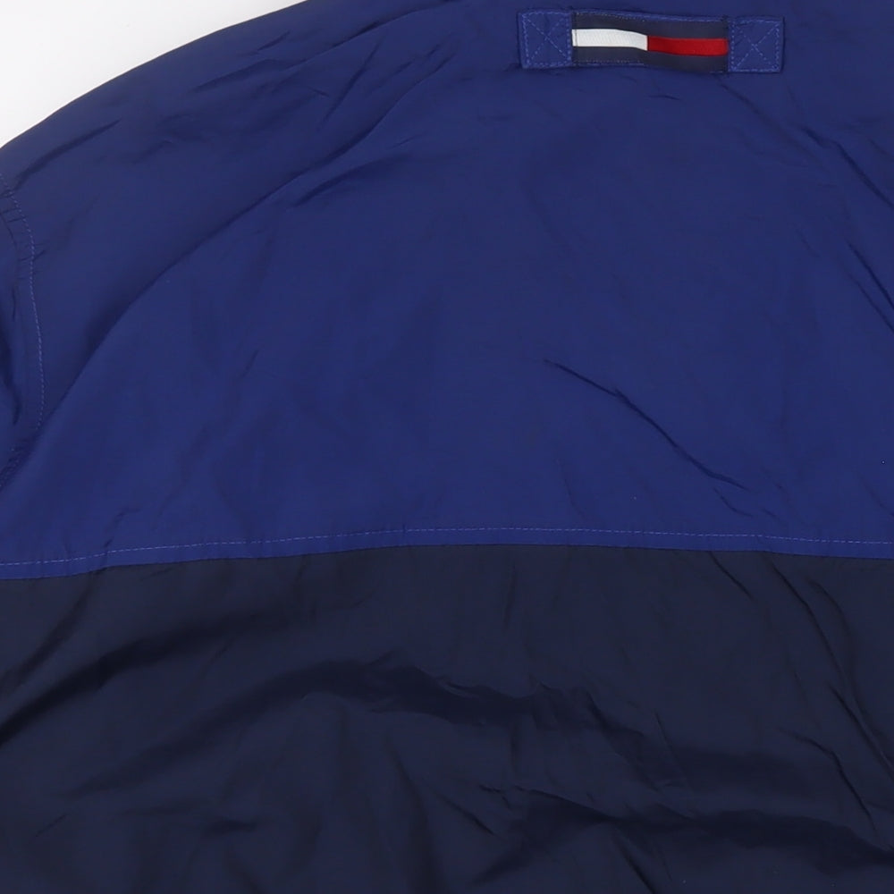 Tommy Hilfiger Mens Blue Jacket Size M Zip - Logo, Embroidered