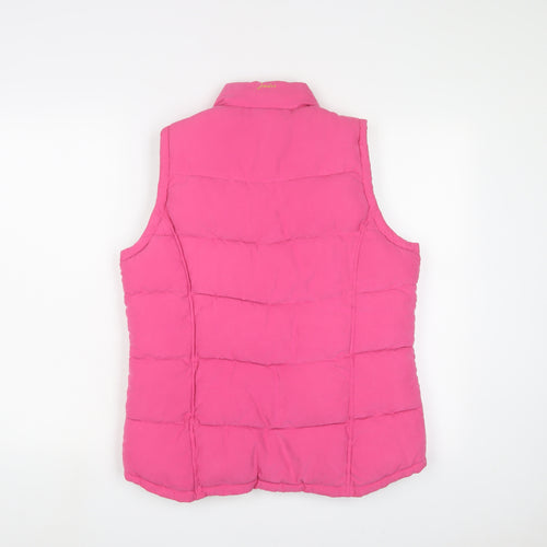 Joules Womens Pink Gilet Jacket Size 12 Zip - Logo, Embroidered