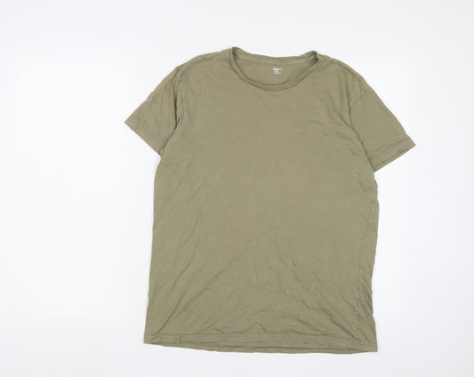 Gap Mens Green Cotton T-Shirt Size M Crew Neck