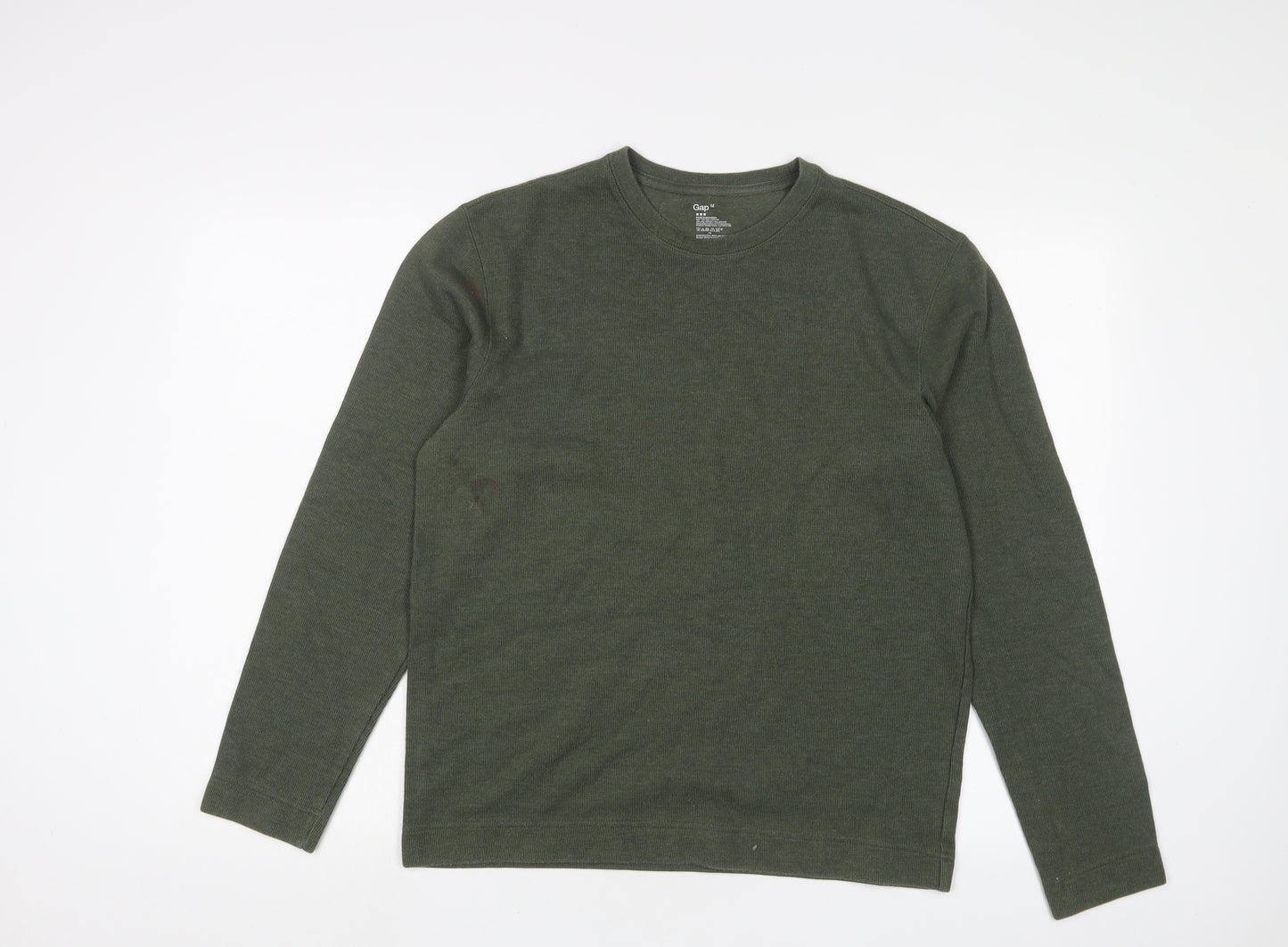 Gap Mens Green Cotton T-Shirt Size M Crew Neck