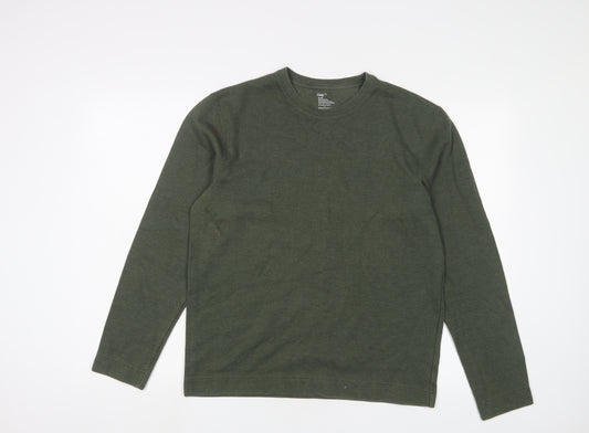 Gap Mens Green Cotton T-Shirt Size M Crew Neck