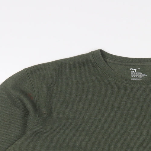 Gap Mens Green Cotton T-Shirt Size M Crew Neck