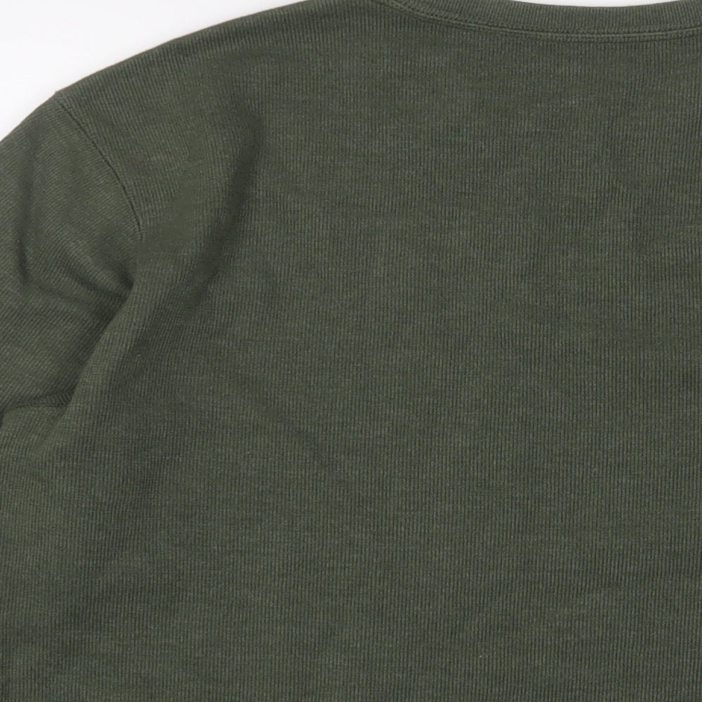 Gap Mens Green Cotton T-Shirt Size M Crew Neck