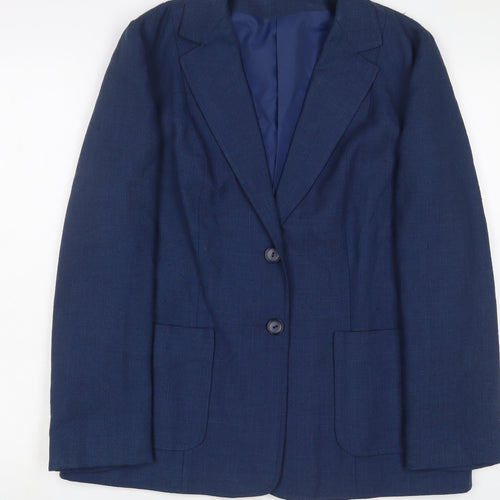 C&A Womens Blue Jacket Blazer Size 14 Button