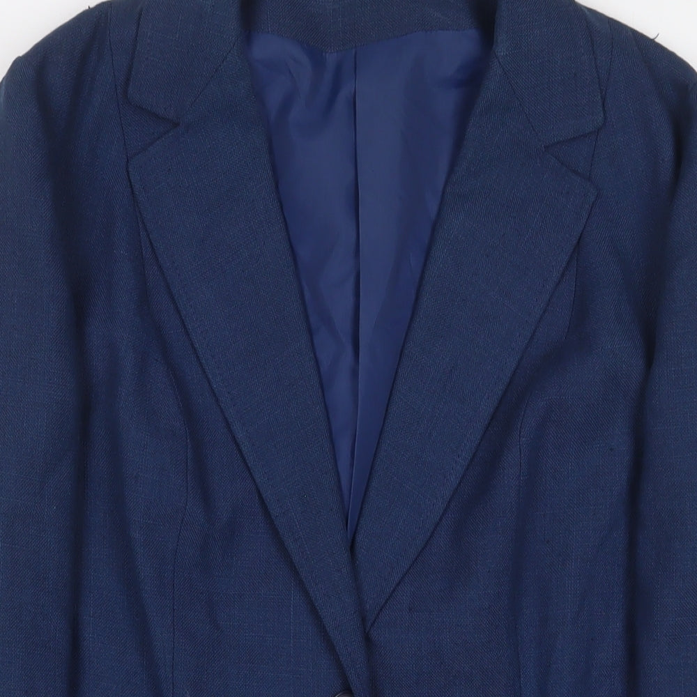 C&A Womens Blue Jacket Blazer Size 14 Button