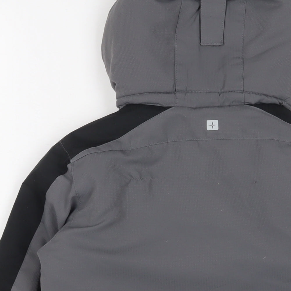 Mountain Warehouse Boys Grey Basic Coat Coat Size 7-8 Years Zip