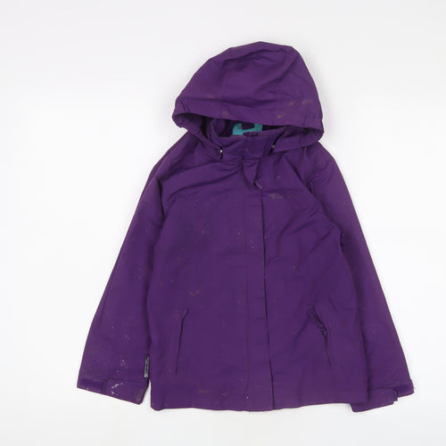 Mountain Warehouse Girls Purple Basic Coat Coat Size 7-8 Years Zip