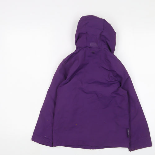 Mountain Warehouse Girls Purple Basic Coat Coat Size 7-8 Years Zip