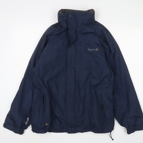 Regatta Mens Blue Jacket Coat Size M Zip - Logo