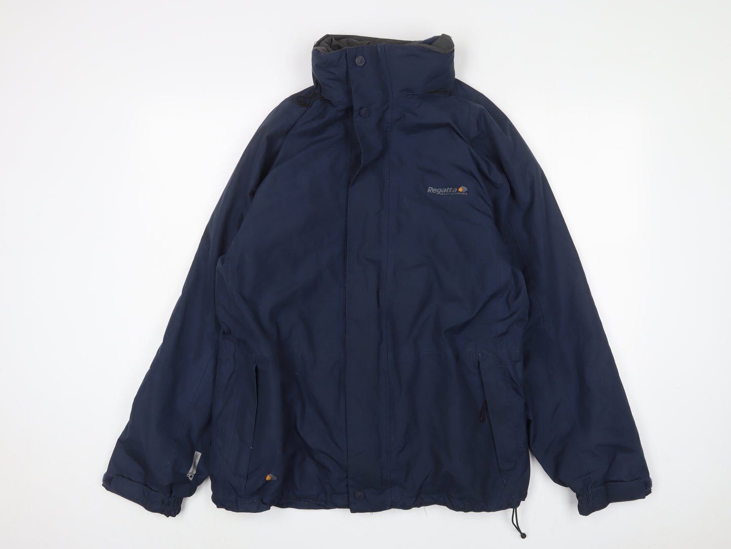 Regatta Mens Blue Jacket Coat Size M Zip - Logo