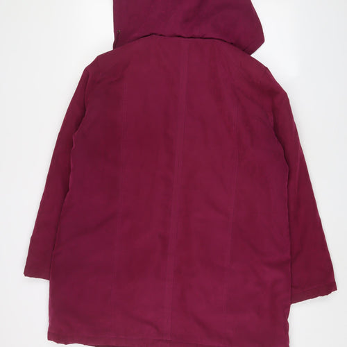 Bonmarché Womens Purple Jacket Coat Size M Zip