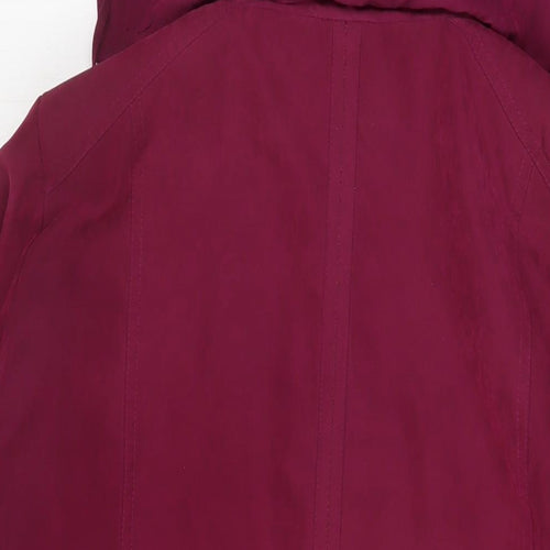 Bonmarché Womens Purple Jacket Coat Size M Zip