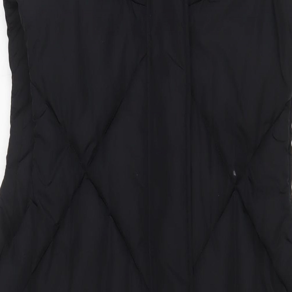 Marks and Spencer Womens Black Gilet Jacket Size 14 Zip